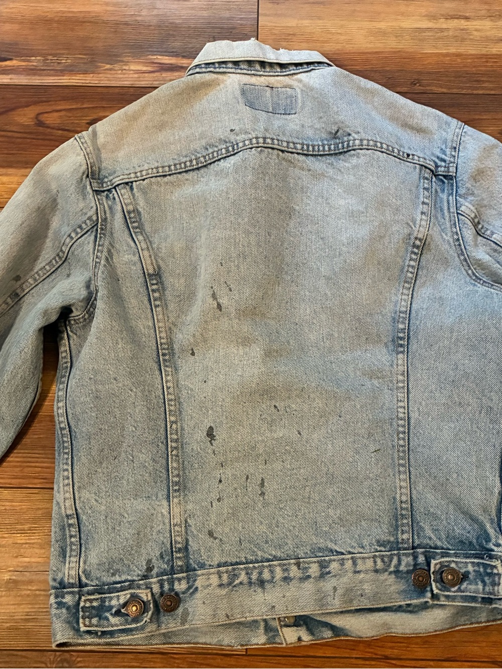 Vintage 80s Levi’s 70506 USA Denim Trucker Jacket Approx Size 40 M Distressed - Picture 15 of 15